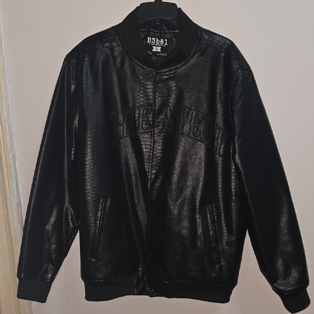 NWOT R3bel Black Bomber Jacket for Men Size XL
